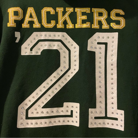 Vs. Pink y2k Green Bay Packers bling hoodie-small - Picture 2 of 9